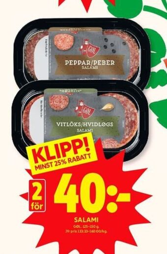 ICA Kvantum Gøl salami erbjuda
