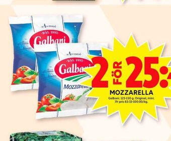 ICA Maxi Galbani mozzarella erbjuda