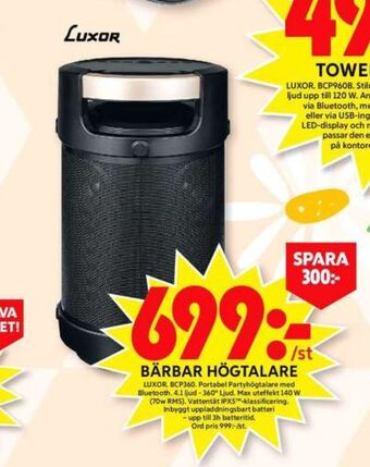 ICA Maxi Luxor högtalare erbjuda