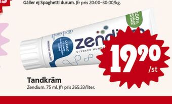 ICA Nära Zendium tandkräm erbjuda