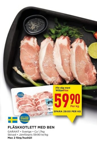 Fläskkotlett med ben