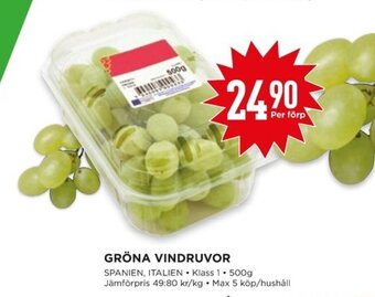 Gröna vindruvor