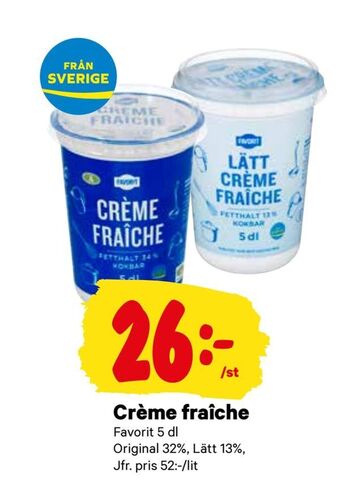 City Gross Crème fraîche erbjuda