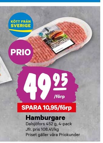 City Gross Hamburgare erbjuda