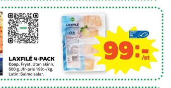 Coop Forum Laxfilé 4-pack erbjuda