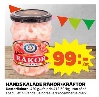 Coop Daglivs Handskalade räkor/kräftor erbjuda