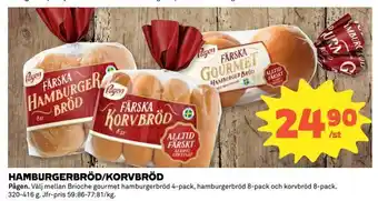 Hamburgerbröd/korvbröd