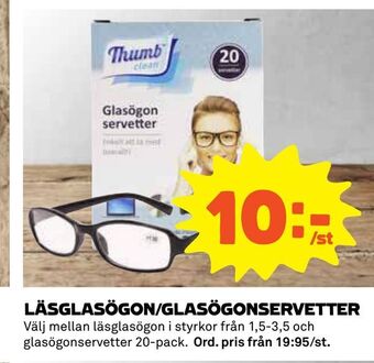 Coop Daglivs Läsglasögon/glasögonservetter erbjuda