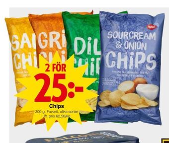 Matöppet Chips erbjuda