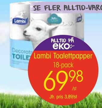 EKO Lambi toalettpapper erbjuda