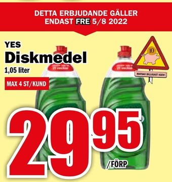 Matdax Diskmedel erbjuda
