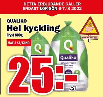 Matdax Hel kyckling erbjuda