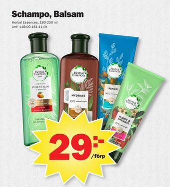 Pekås Schampo, balsam erbjuda