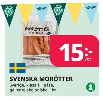 Tempo Svenska morötter erbjuda