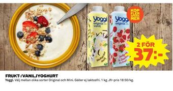 Coop Frukt-/vaniljyoghurt erbjuda