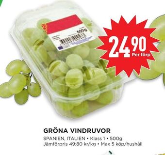 Willys Gröna vindruvor erbjuda