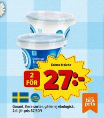 Östenssons Garant crème fraiche erbjuda