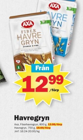 Pekås Axa havregryn erbjuda