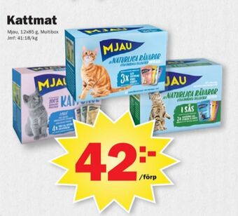 Pekås Mjau kattmat erbjuda