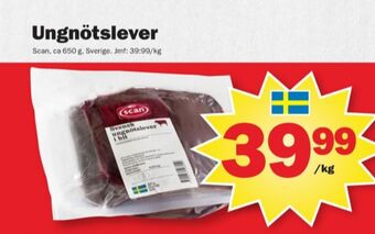 Pekås Scan ungnötslever erbjuda
