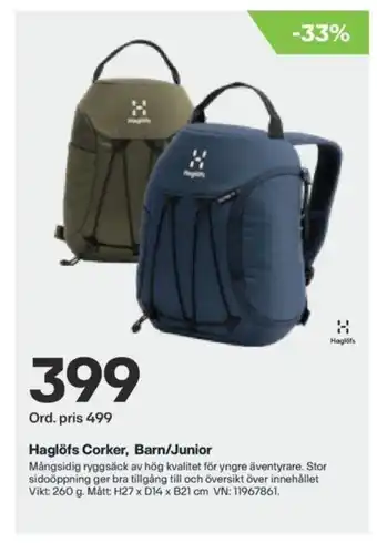 XXL Haglöfs coprker, barn/junior erbjuda