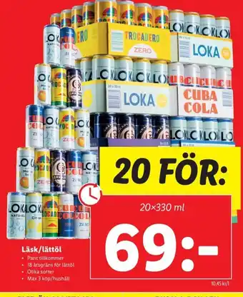 Lidl Läsk/Lättöl erbjuda