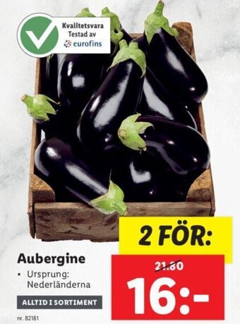 Lidl Aubergine erbjuda