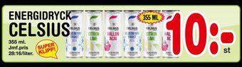 Nya Pulsen Celsius energidryck erbjuda