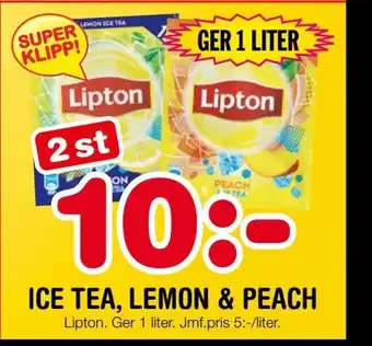 Ice tea, lemon & peach