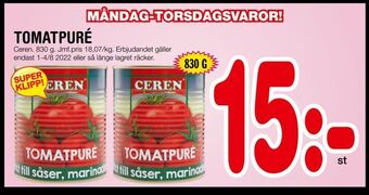 Nya Pulsen Tomatpuré erbjuda