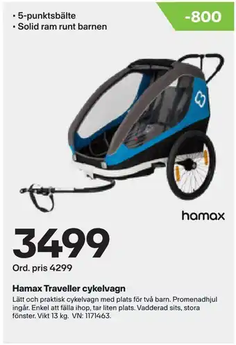 Hamax traveller cykelvagn