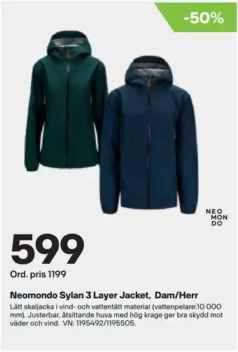 XXL Neomondo sylan 3 layer jacket, dam/herr erbjuda