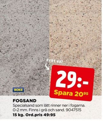 Jem&Fix Boke fogsand erbjuda