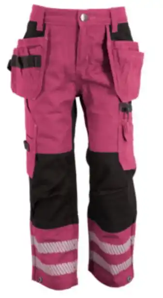 Clas Ohlson Arbetsbyxor barn, rosa erbjuda