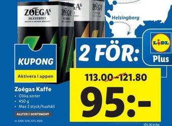 Lidl Zoégas Kaffe erbjuda
