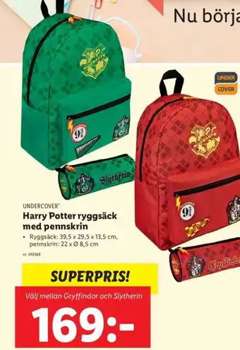 Lidl Harry Potter Ryggsäck med Pennskrin erbjuda