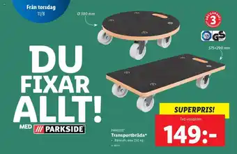Lidl Transportbräda erbjuda