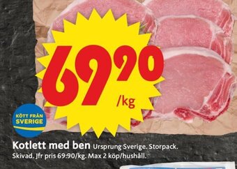 ICA Supermarket Kotlett med Ben erbjuda