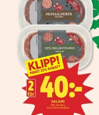 ICA Kvantum Salami erbjuda