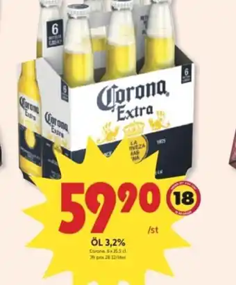 ICA Kvantum Corona Extra Öl erbjuda