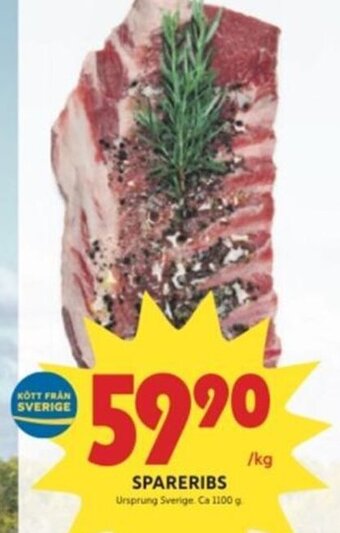 ICA Kvantum Spareribs erbjuda