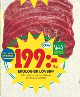 ICA Kvantum Ekologisk Lövbiff erbjuda