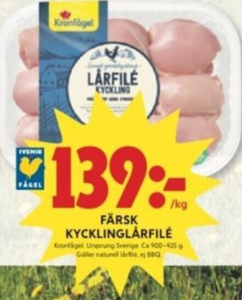 ICA Kvantum Färsk Kycklinglårfilè erbjuda