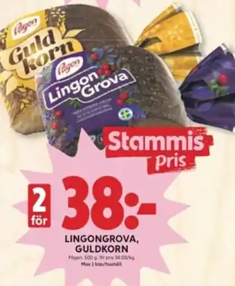 Lingongrova, Guldkorn