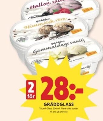 ICA Kvantum Gräddglass erbjuda