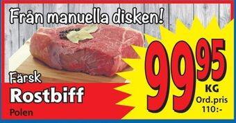 Supergrossen Rostbiff erbjuda