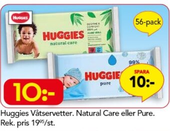 Huggies Våtservetter. Natural Care eller Pure