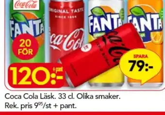Bo Ohlsson Coca Cola Läsk. 33 cl Olika Smaker erbjuda