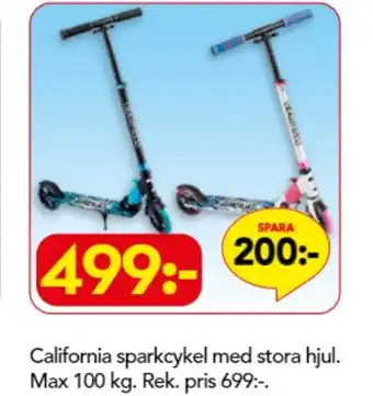 California Sparkcykel med Stora Hjul Max