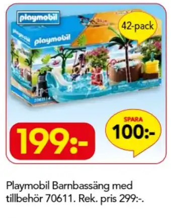 Bo Ohlsson Playmobil Barnbassäng med Tillbehör erbjuda